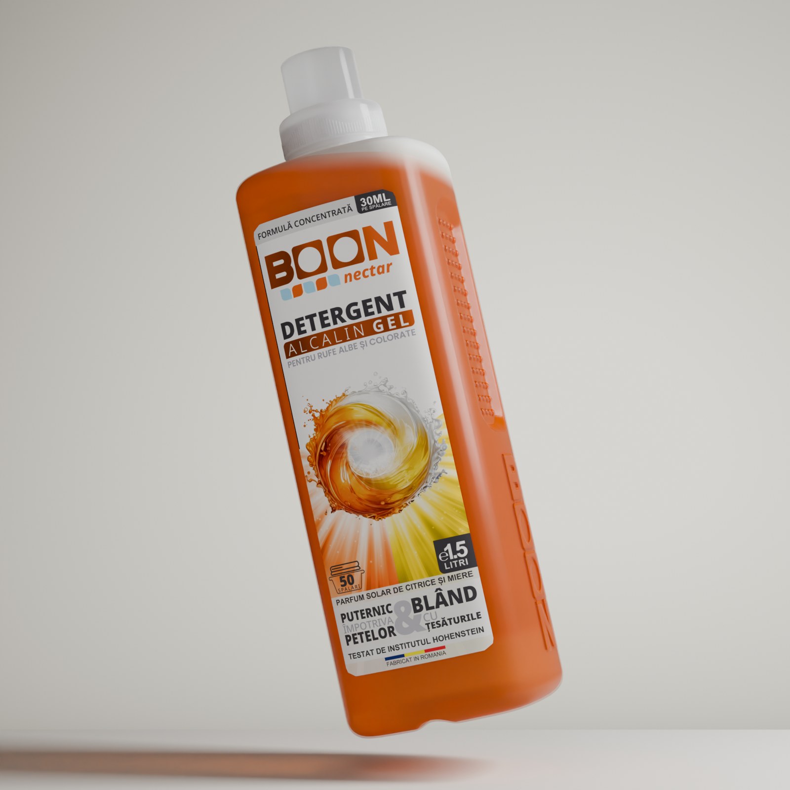 detergent-lichid-pentru-rufe-boon-nectar-1-5l-50-de-spalari Detergent lichid pentru rufe BOON Nectar 1,5L, sticlă portocalie înclinată, 50 de spălări